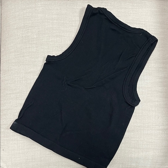 Black Ribbed Tank Top - Picture 3 of 3